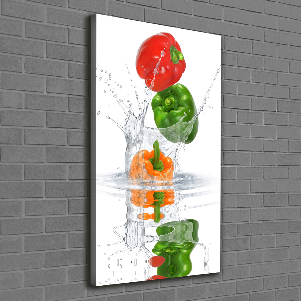 Wall art canvas large Peppers