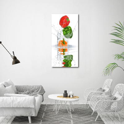 Wall art canvas large Peppers