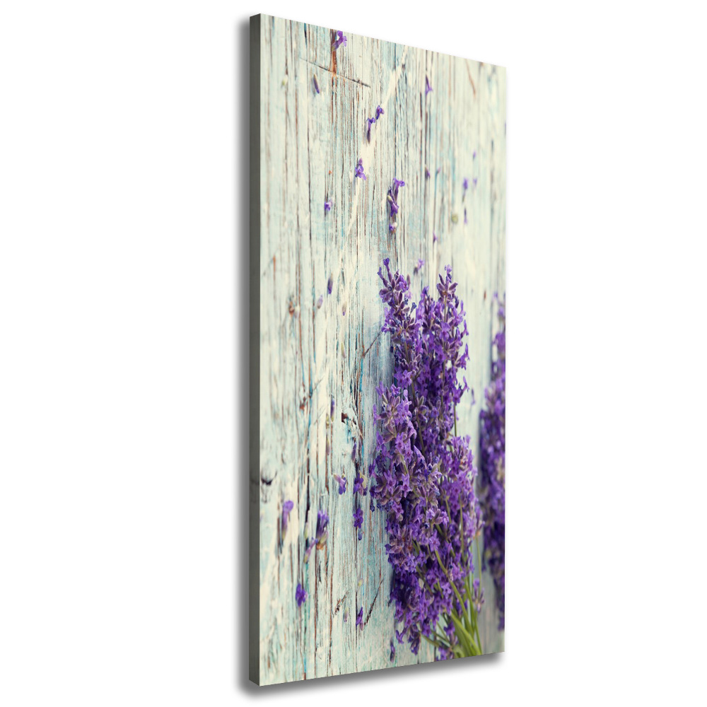 Canvas wall art Lavender on wood