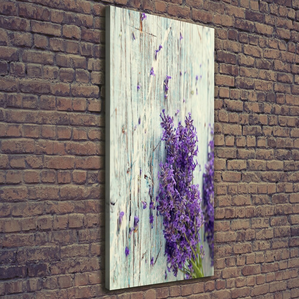 Canvas wall art Lavender on wood