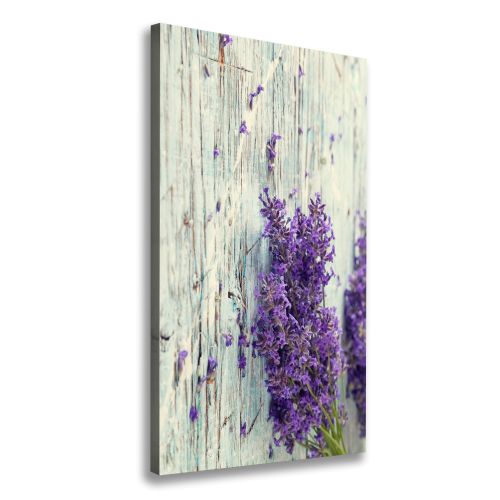 Canvas wall art Lavender on wood