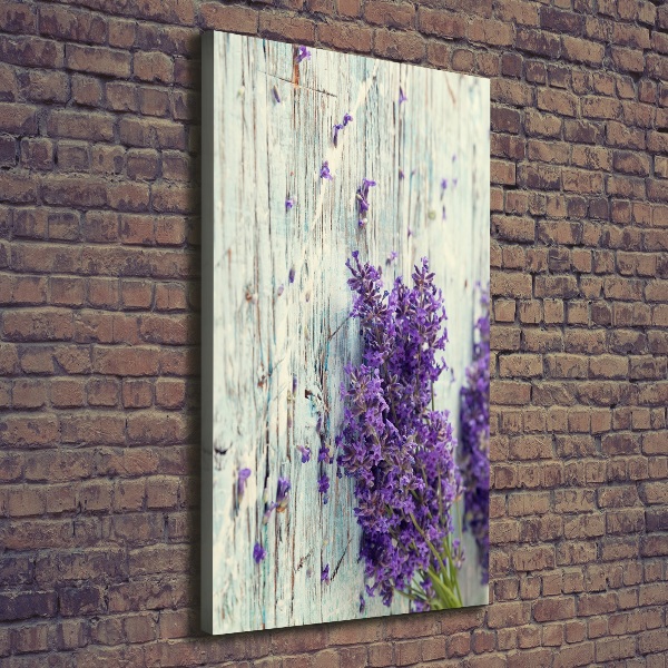 Canvas wall art Lavender on wood