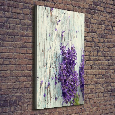 Canvas wall art Lavender on wood