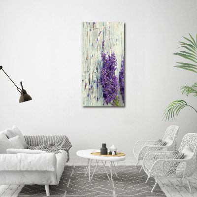 Canvas wall art Lavender on wood