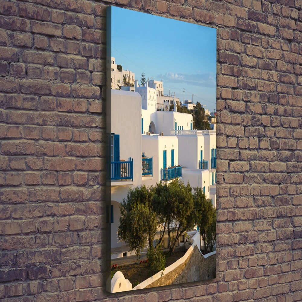 Wall art canvas large Mykonos Greece