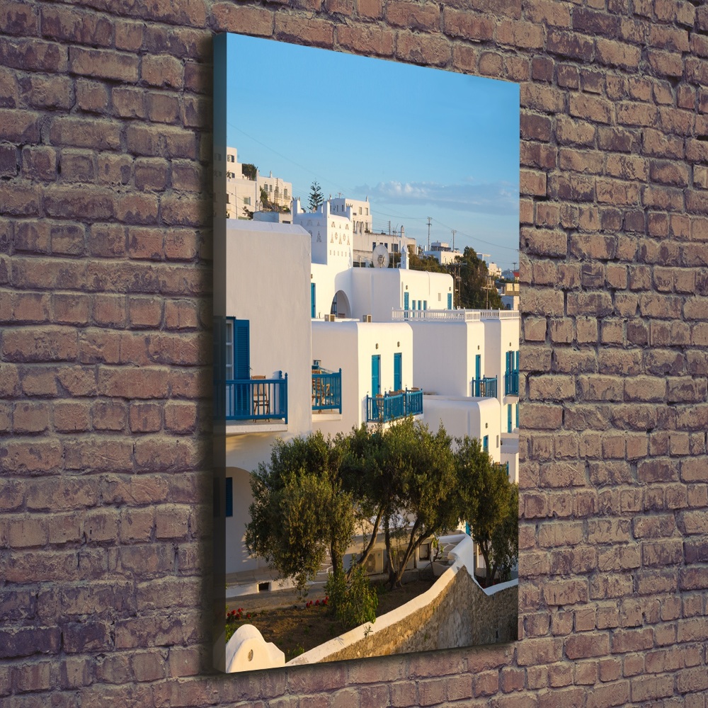 Wall art canvas large Mykonos Greece