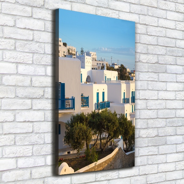 Wall art canvas large Mykonos Greece