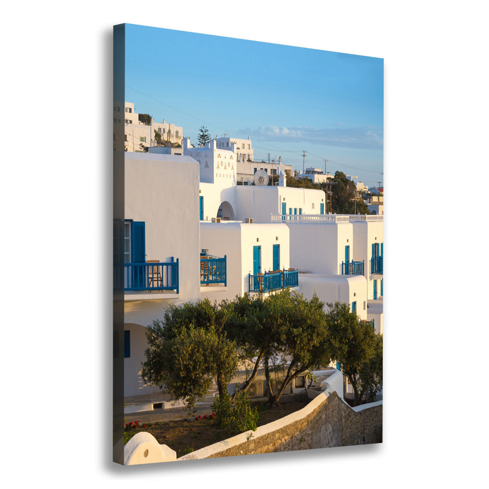 Wall art canvas large Mykonos Greece