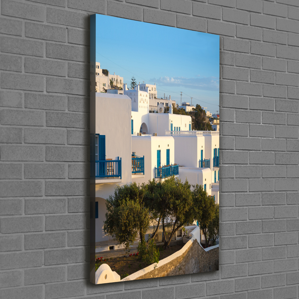 Wall art canvas large Mykonos Greece