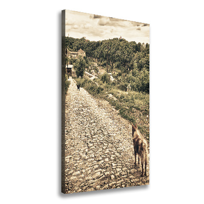 Wall art canvas large Two Dogs of the Hill