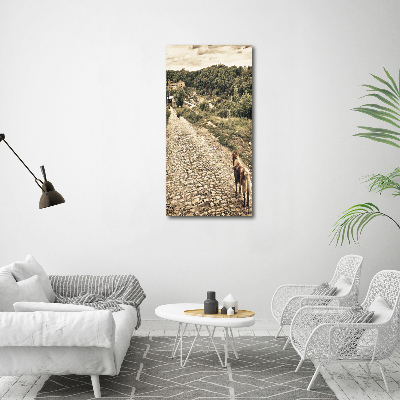 Wall art canvas large Two Dogs of the Hill