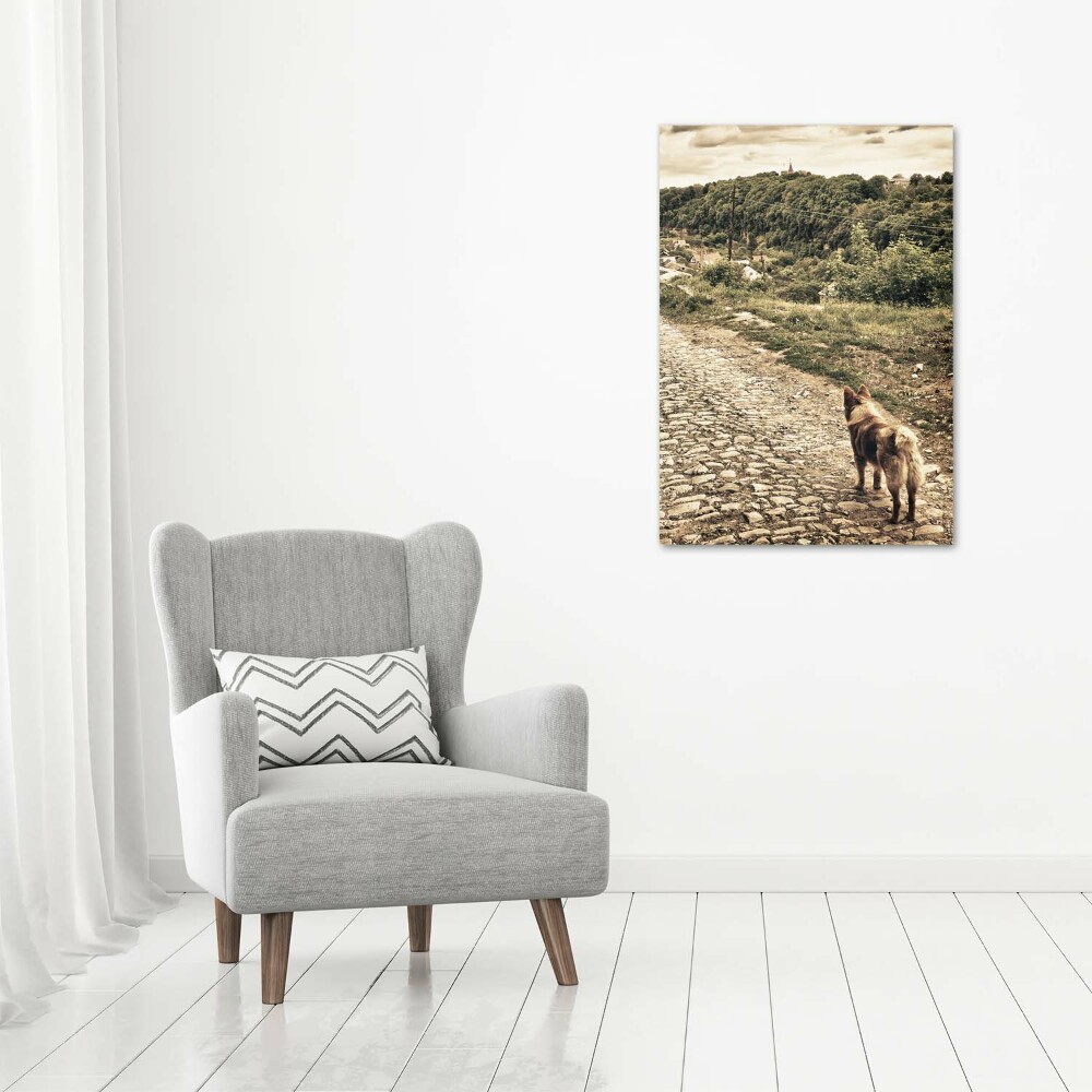 Wall art canvas large Two Dogs of the Hill