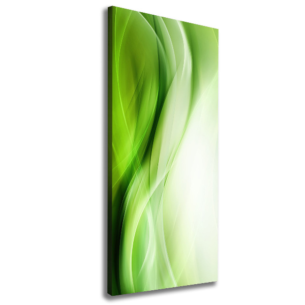 Large canvas wall art Green waves