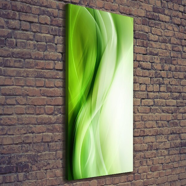 Large canvas wall art Green waves