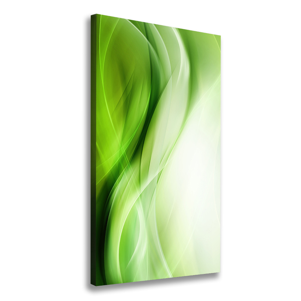 Large canvas wall art Green waves