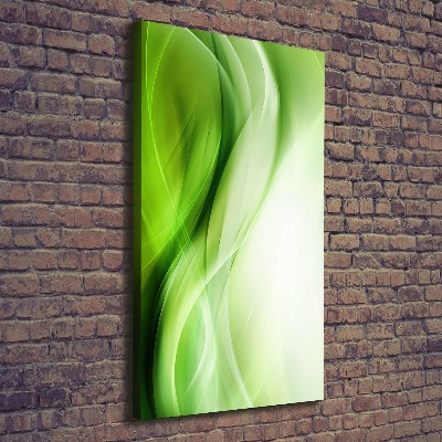 Large canvas wall art Green waves