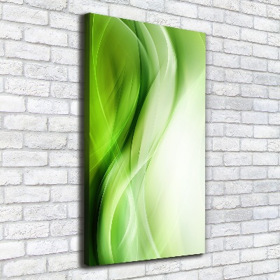 Large canvas wall art Green waves