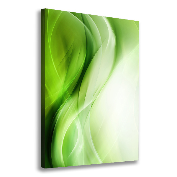 Large canvas wall art Green waves