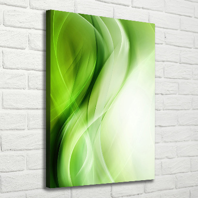 Large canvas wall art Green waves