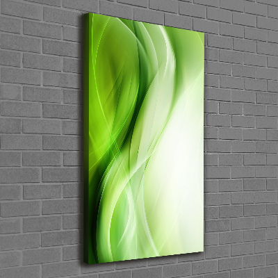 Large canvas wall art Green waves