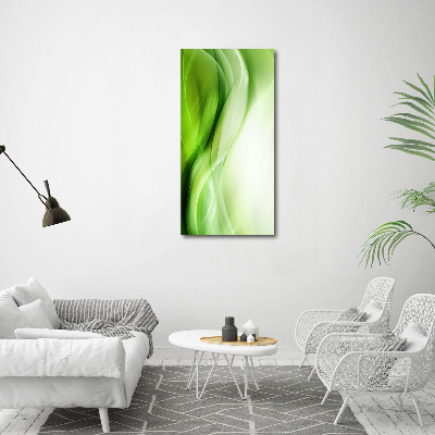 Large canvas wall art Green waves