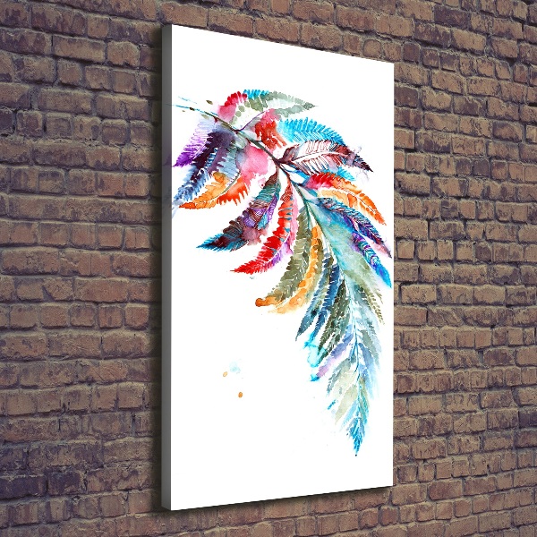 Large canvas wall art Colorful fern