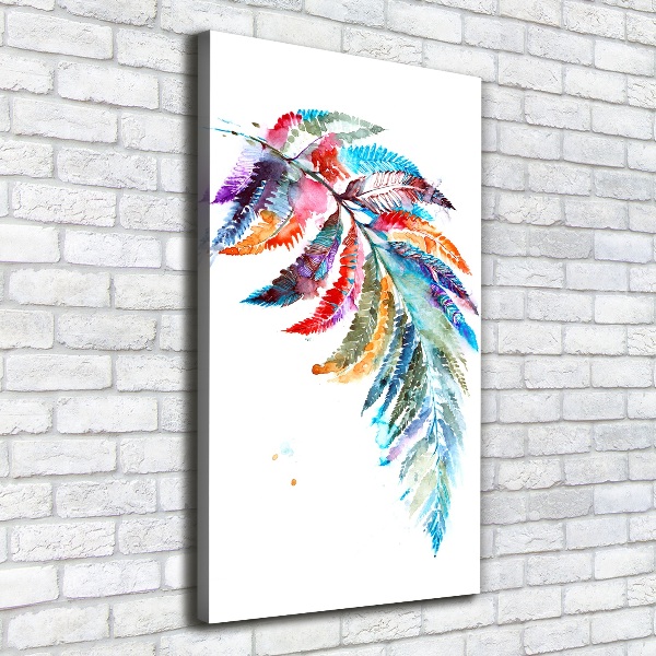 Large canvas wall art Colorful fern