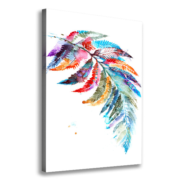 Large canvas wall art Colorful fern