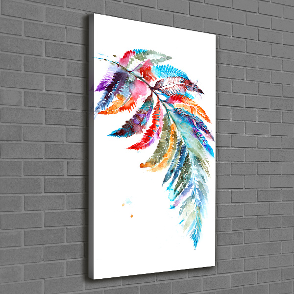 Large canvas wall art Colorful fern