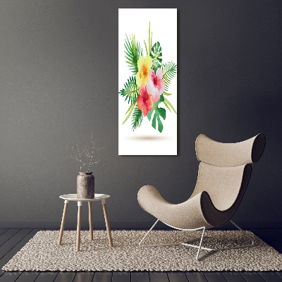 Canvas wall art Hawaiian flowers