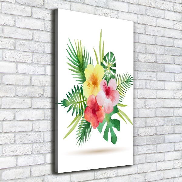 Canvas wall art Hawaiian flowers