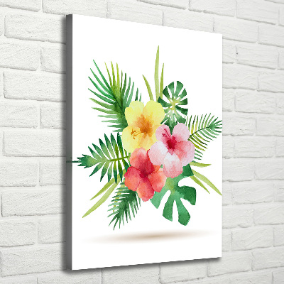 Canvas wall art Hawaiian flowers