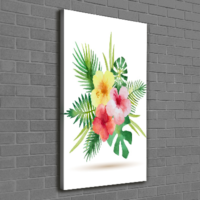 Canvas wall art Hawaiian flowers