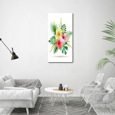 Canvas wall art Hawaiian flowers