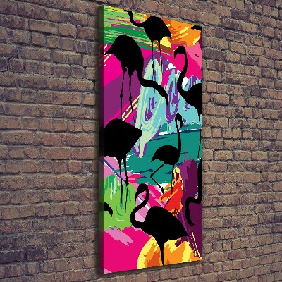 Canvas wall art Flamingos