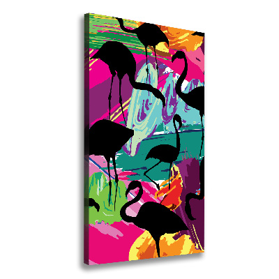 Canvas wall art Flamingos