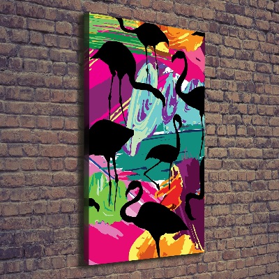 Canvas wall art Flamingos