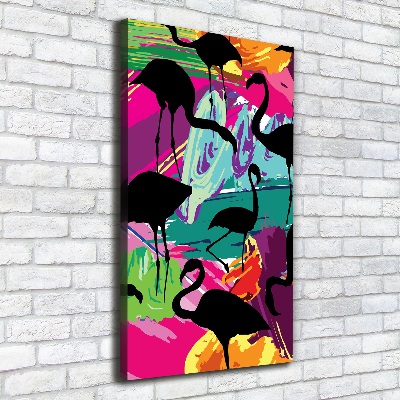 Canvas wall art Flamingos