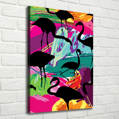 Canvas wall art Flamingos