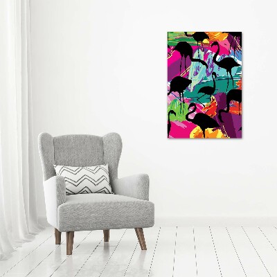 Canvas wall art Flamingos