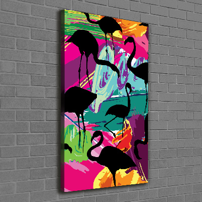 Canvas wall art Flamingos