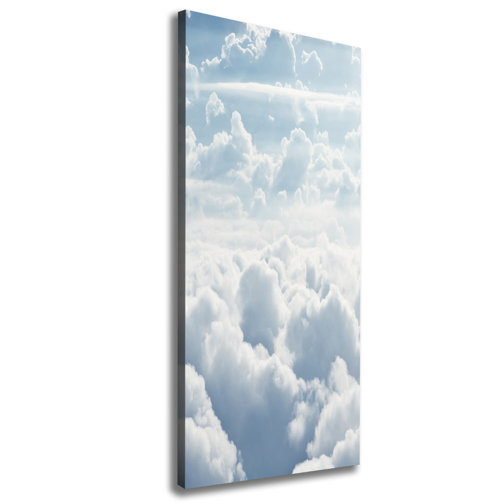 Wall art canvas large Flight over the clouds