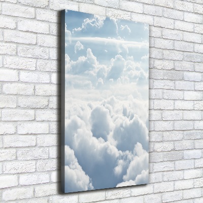 Wall art canvas large Flight over the clouds