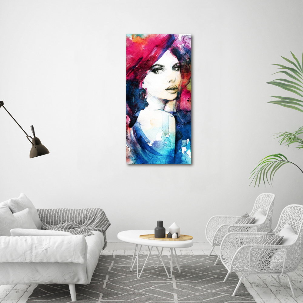 Large canvas wall art Abstraction woman