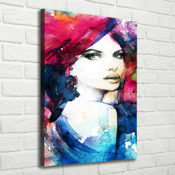 Large canvas wall art Abstraction woman