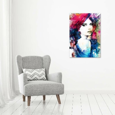 Large canvas wall art Abstraction woman