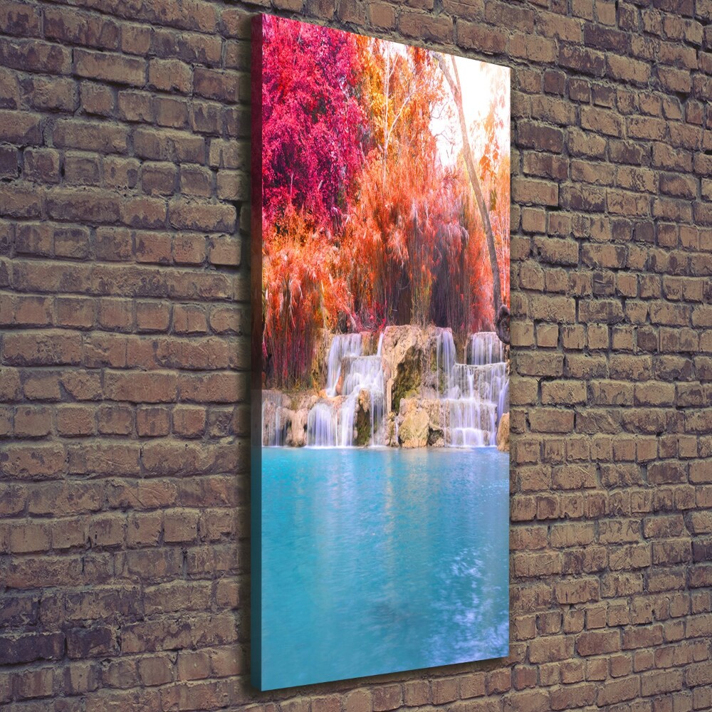 Large canvas wall art Waterfall in the forest