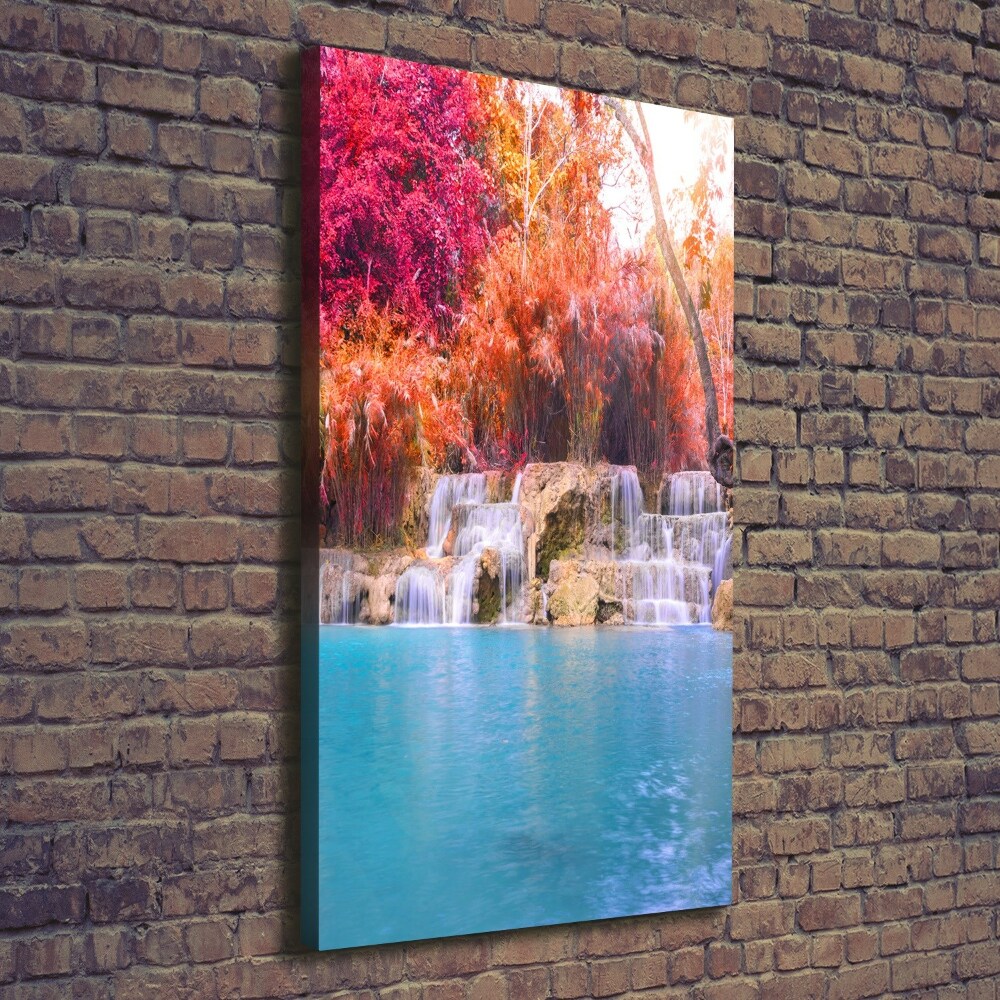 Large canvas wall art Waterfall in the forest