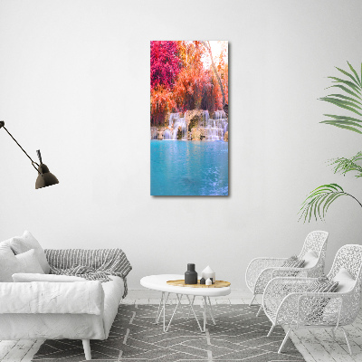 Large canvas wall art Waterfall in the forest