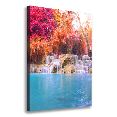 Large canvas wall art Waterfall in the forest